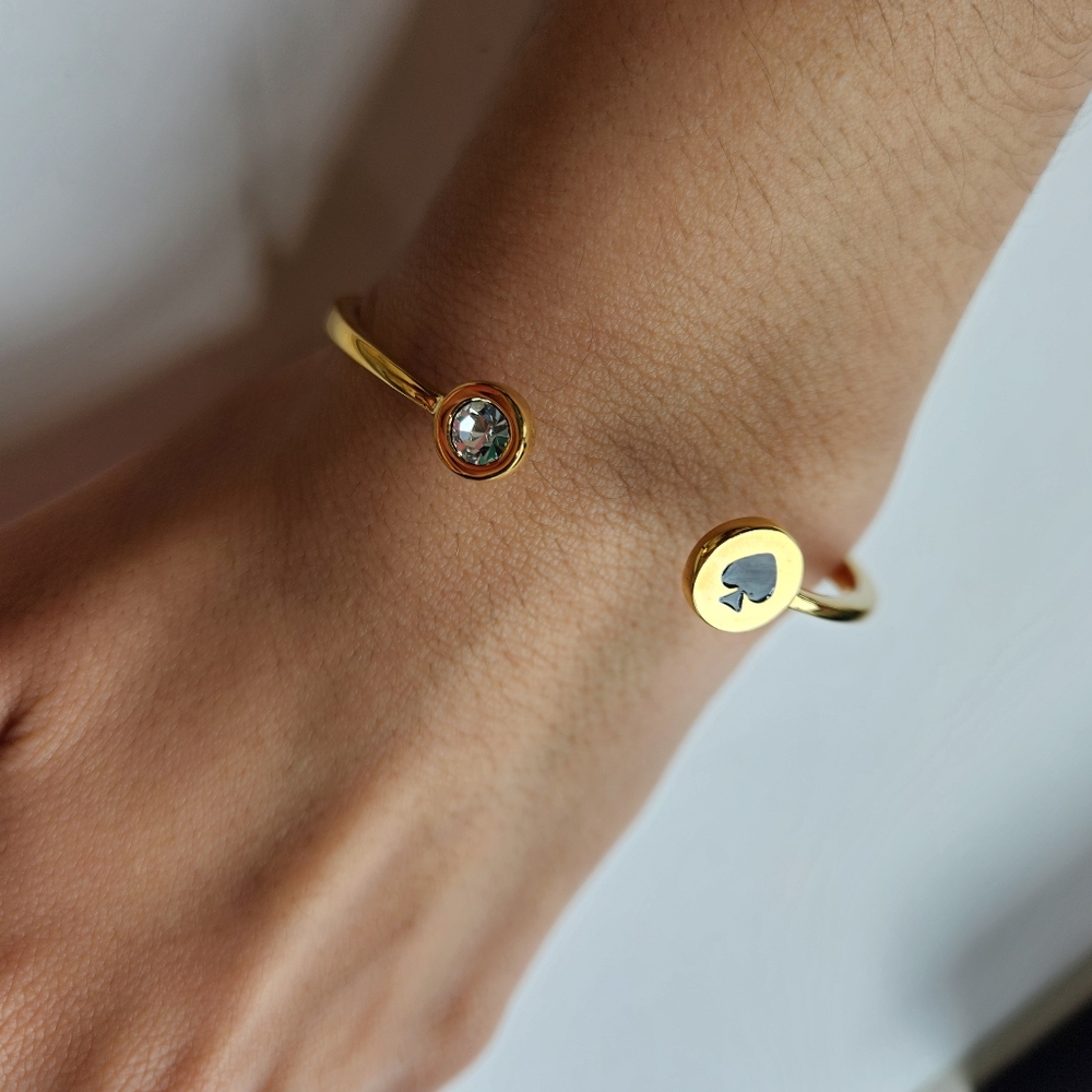 Kate Spade Gold Hinged Cuff